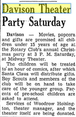 Davison Theatre - Dec 1950 Christmas Party (newer photo)